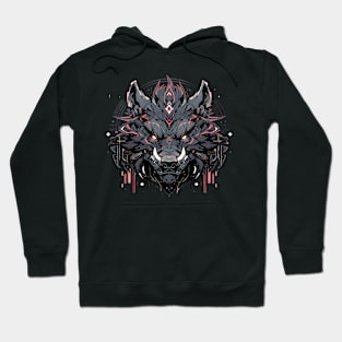 Mecha Tier Tiger Wolf Fuchs Drache Cyborg Hoodie